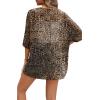 imageOFEEFAN Beach Cover Ups for Women 34 Length Sleeve Womens Tops Summer Cardigan Casual Blouses Loose FitLeopard