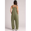 imageOFEEFAN Jumpsuits For Women Casual Summer Dressy Sleeveless Overalls Long Loose Baggy Rompers Jumpers With Pockets 202404army Green