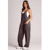imageOFEEFAN Jumpsuits For Women Casual Summer Dressy Sleeveless Overalls Long Loose Baggy Rompers Jumpers With Pockets 202407coffee Brown