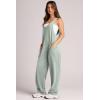 imageOFEEFAN Jumpsuits For Women Casual Summer Dressy Sleeveless Overalls Long Loose Baggy Rompers Jumpers With Pockets 202409mint Green