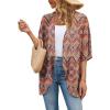 imageOFEEFAN Swimwear Swimsuit Coverups for Women Beach Vacation Clothes Chiffon Shirts Bohemia