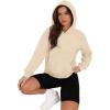 imageOFEEFAN Hoodies for Womens Sweatshirt Cropped Fall Fashion 2024 Outfits Trendy Fleece Pullover Long Sleeve TopsBeige