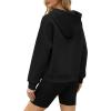 imageOFEEFAN Hoodies for Womens Sweatshirt Cropped Fall Fashion 2024 Outfits Trendy Fleece Pullover Long Sleeve TopsBlack