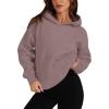 imageOFEEFAN Hoodies for Womens Sweatshirt Cropped Fall Fashion 2024 Outfits Trendy Fleece Pullover Long Sleeve TopsNutmeg