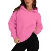 imageOFEEFAN Hoodies for Womens Sweatshirt Cropped Fall Fashion 2024 Outfits Trendy Fleece Pullover Long Sleeve TopsPink