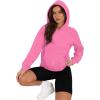 imageOFEEFAN Hoodies for Womens Sweatshirt Cropped Fall Fashion 2024 Outfits Trendy Fleece Pullover Long Sleeve TopsPink