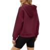 imageOFEEFAN Hoodies for Womens Sweatshirt Cropped Fall Fashion 2024 Outfits Trendy Fleece Pullover Long Sleeve TopsWine