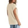 imageOFEEFAN Sweater Vest for Women Cap Sleeve Tops Knit Lightweight Sweaters XSXL01 Apricot