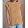 imageOFEEFAN Sweater Vest for Women Cap Sleeve Tops Knit Lightweight Sweaters XSXL11 Khaki
