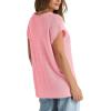 imageOFEEFAN Sweater Vest for Women Cap Sleeve Tops Knit Lightweight Sweaters XSXL15 Pink