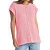 imageOFEEFAN Sweater Vest for Women Cap Sleeve Tops Knit Lightweight Sweaters XSXL15 Pink