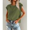 imageOFEEFAN Sweater Vest for Women Cap Sleeve Tops Knit Lightweight Sweaters XSXL18 Army Green
