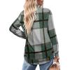 imageOFEEFAN Womens Sweatshirt Crewneck Long Sleeve Shirts High Low Tops Curved HemDgreen Plaid