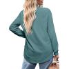 imageOFEEFAN Womens Sweatshirt Crewneck Long Sleeve Shirts High Low Tops Curved HemGgreyblue