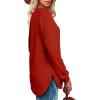 imageOFEEFAN Womens Sweatshirt Crewneck Long Sleeve Shirts High Low Tops Curved HemMred