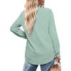 imageOFEEFAN Womens Sweatshirt Crewneck Long Sleeve Shirts High Low Tops Curved HemNturquesa