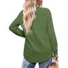 imageOFEEFAN Womens Sweatshirt Crewneck Long Sleeve Shirts High Low Tops Curved HemPgreen