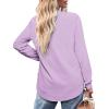 imageOFEEFAN Womens Sweatshirt Crewneck Long Sleeve Shirts High Low Tops Curved HemRpurple