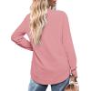 imageOFEEFAN Womens Sweatshirt Crewneck Long Sleeve Shirts High Low Tops Curved HemUgreypink