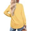 imageOFEEFAN Womens Sweatshirt Crewneck Long Sleeve Shirts High Low Tops Curved HemVyellow