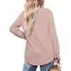 imageOFEEFAN Womens Sweatshirt Crewneck Long Sleeve Shirts High Low Tops Curved HemXlight Pink