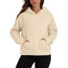 imageOFEEFAN Hoodies for Womens Sweatshirt Cropped Fall Fashion 2024 Outfits Trendy Fleece Pullover Long Sleeve TopsBeige