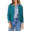 imageOFEEFAN Womens Cardigan Sweaters Open Front Long Sleeve Button Down Knit Jackets with Pockets 2024 Fall WinterPlain Blue