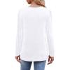 imageOFEEFAN Long Sleeve Shirts for Women Fall Fashion 2025 Dressy Casual Blouses Trendy Pleated Tunic Tops for Leggings0white
