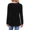 imageOFEEFAN Long Sleeve Shirts for Women Fall Fashion 2025 Dressy Casual Blouses Trendy Pleated Tunic Tops for LeggingsBlack