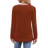 imageOFEEFAN Long Sleeve Shirts for Women Fall Fashion 2025 Dressy Casual Blouses Trendy Pleated Tunic Tops for LeggingsCaramel