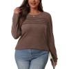 imageOFEEFAN Long Sleeve Shirts for Women Fall Fashion 2025 Dressy Casual Blouses Trendy Pleated Tunic Tops for LeggingsCoffee