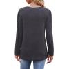 imageOFEEFAN Long Sleeve Shirts for Women Fall Fashion 2025 Dressy Casual Blouses Trendy Pleated Tunic Tops for LeggingsDark Grey