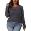 imageOFEEFAN Long Sleeve Shirts for Women Fall Fashion 2025 Dressy Casual Blouses Trendy Pleated Tunic Tops for LeggingsDark Grey