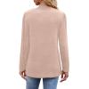 imageOFEEFAN Long Sleeve Shirts for Women Fall Fashion 2025 Dressy Casual Blouses Trendy Pleated Tunic Tops for LeggingsKhaki