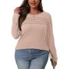 imageOFEEFAN Long Sleeve Shirts for Women Fall Fashion 2025 Dressy Casual Blouses Trendy Pleated Tunic Tops for LeggingsKhaki