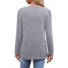 imageOFEEFAN Long Sleeve Shirts for Women Fall Fashion 2025 Dressy Casual Blouses Trendy Pleated Tunic Tops for LeggingsLight Grey