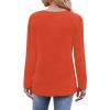 imageOFEEFAN Long Sleeve Shirts for Women Fall Fashion 2025 Dressy Casual Blouses Trendy Pleated Tunic Tops for LeggingsOrange