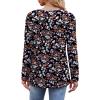 imageOFEEFAN Long Sleeve Shirts for Women Fall Fashion 2025 Dressy Casual Blouses Trendy Pleated Tunic Tops for LeggingsZfloral Multi
