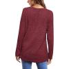 imageOFEEFAN Long Sleeve Shirts for Women Lightweight Crew Neck Casual Tunic TopsA02red