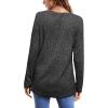 imageOFEEFAN Long Sleeve Shirts for Women Lightweight Crew Neck Casual Tunic TopsC25 Black Grey