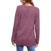 imageOFEEFAN Long Sleeve Shirts for Women Lightweight Crew Neck Casual Tunic TopsC26 Fuchsia