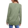 imageOFEEFAN Long Sleeve Shirts for Women Lightweight Crew Neck Casual Tunic TopsC31grass Green