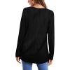 imageOFEEFAN Long Sleeve Shirts for Women Lightweight Crew Neck Casual Tunic TopsC32irregular Black