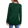 imageOFEEFAN Long Sleeve Shirts for Women Lightweight Crew Neck Casual Tunic TopsC34irregular Green