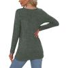 imageOFEEFAN Long Sleeve Shirts for Women Lightweight Crew Neck Casual Tunic TopsS01green