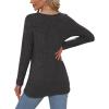 imageOFEEFAN Long Sleeve Shirts for Women Lightweight Crew Neck Casual Tunic TopsS07dark Grey