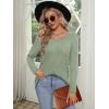imageOFEEFAN Long Sleeve Shirts for Women Lightweight Crew Neck Casual Tunic TopsS10grass Green