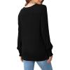 imageOFEEFAN Womens Tunic Tops Ruffle Sleeve Shirts Pleated Front Blouses Fall Travel Outfits S3XLA01black