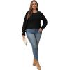 imageOFEEFAN Womens Tunic Tops Ruffle Sleeve Shirts Pleated Front Blouses Fall Travel Outfits S3XLA01black
