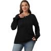 imageOFEEFAN Womens Tunic Tops Ruffle Sleeve Shirts Pleated Front Blouses Fall Travel Outfits S3XLA01black